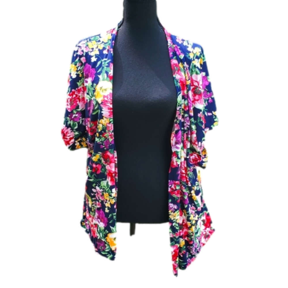 Black & Floral Isaac Liev Cardigan